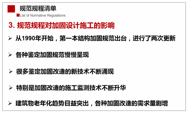 规范规程对加固设计施工的影响